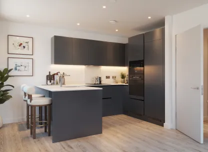 Kew Bridge Rise - Studio kitchen 